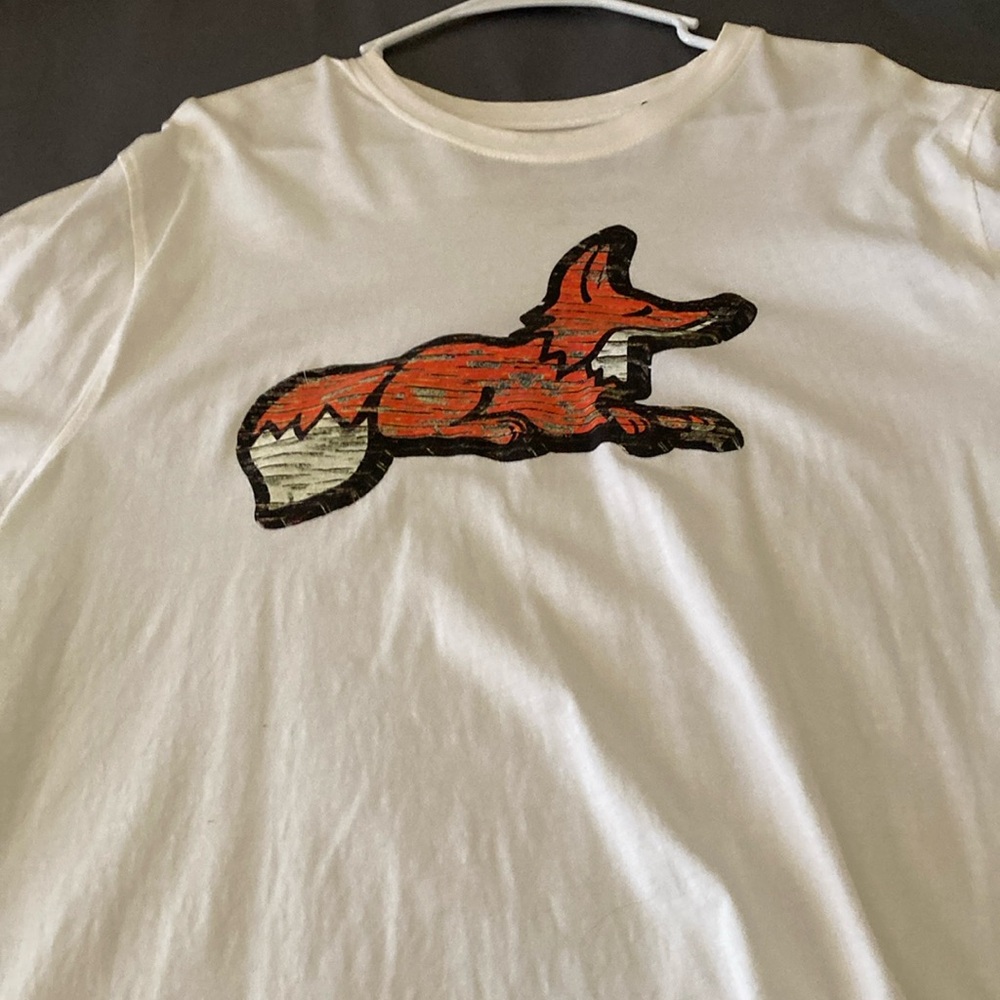 Akoo White Shirt with Orange Fox Design